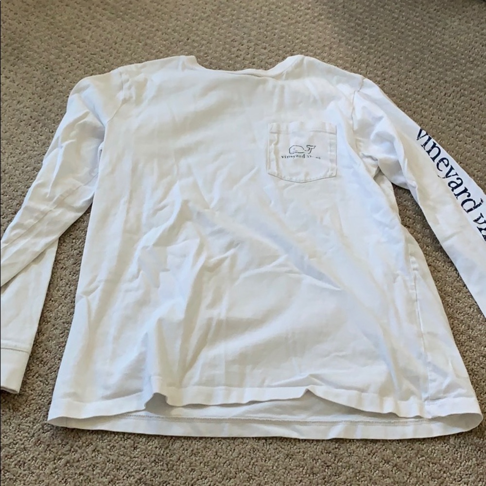 Vineyard Vines White Logo Longsleeve YL